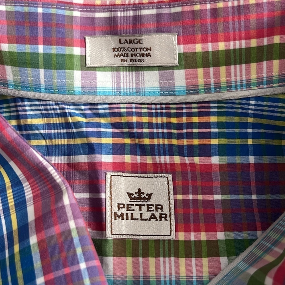 Peter Millar Button Down Size Large - image 3